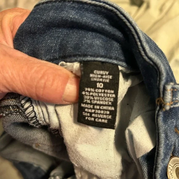 Rue21 Ripped Blue Jean Shorts - Picture 5 of 5